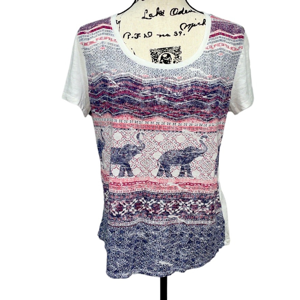 Indigo Super cute light weight elephant tribal top